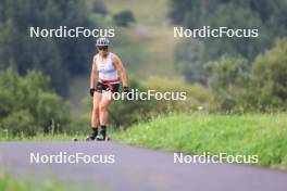 15.08.2024, Ulrichen, Switzerland (SUI): Coletta Rydzek (GER) - Cross-Country summer training, Ulrichen (SUI). www.nordicfocus.com. © Manzoni/NordicFocus. Every downloaded picture is fee-liable.