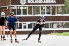 10.09.2024, Lenzerheide, Switzerland (SUI): Jonas Baumann (SUI), Beda Klee (SUI), (l-r) - Cross-Country training, Lenzerheide (SUI). www.nordicfocus.com. © Manzoni/NordicFocus. Every downloaded picture is fee-liable.