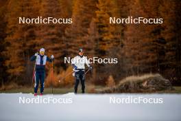 05.11.2024, Bessans, France (FRA): Renaud Jay (FRA), Richard Jouve (FRA), (l-r) - Cross-Country summer training, Bessans (FRA). www.nordicfocus.com. © Authamayou/NordicFocus. Every downloaded picture is fee-liable.