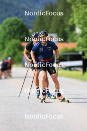 20.06.2024, Les Diablerets, Switzerland (SUI): Roman Schaad (SUI), Jonas Baumann (SUI), (l-r) - Cross-Country summer training, Les Diablerets (SUI). www.nordicfocus.com. © Manzoni/NordicFocus. Every downloaded picture is fee-liable.