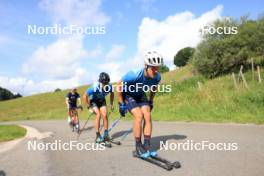 24.07.2024, Premanon, France (FRA): Sabin Coupat (FRA), Gaspard Rousset (FRA), (l-r) - Cross-Country summer training, Premanon (FRA). www.nordicfocus.com. © Manzoni/NordicFocus. Every downloaded picture is fee-liable.