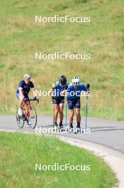 24.07.2024, Premanon, France (FRA): Sabin Coupat (FRA), Gaspard Rousset (FRA), (l-r) - Cross-Country summer training, Premanon (FRA). www.nordicfocus.com. © Manzoni/NordicFocus. Every downloaded picture is fee-liable.