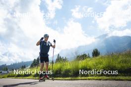 09.07.2024, Lavaze, Italy (ITA): Cyril Faehndrich (SUI) - Cross-Country summer training, Lavaze (ITA). www.nordicfocus.com. © Vanzetta/NordicFocus. Every downloaded picture is fee-liable.