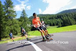 14.08.2024, Ulrichen, Switzerland (SUI): Florian Notz (GER), Lucas Boegl (GER), (l-r) - Cross-Country summer training, Ulrichen (SUI). www.nordicfocus.com. © Manzoni/NordicFocus. Every downloaded picture is fee-liable.