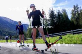 04.06.2024, Lenzerheide, Switzerland (SUI): Marina Kaelin (SUI), Desiree Steiner (SUI), (l-r) - Cross-Country training, Lenzerheide (SUI). www.nordicfocus.com. © Manzoni/NordicFocus. Every downloaded picture is fee-liable.