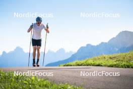 08.08.2024, Lavaze, Italy (ITA): Lucas Boegl (GER) - Cross-Country summer training, Lavaze (ITA). www.nordicfocus.com. © Vanzetta/NordicFocus. Every downloaded picture is fee-liable.