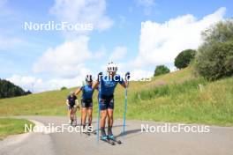 24.07.2024, Premanon, France (FRA): Sabin Coupat (FRA), Gaspard Rousset (FRA), (l-r) - Cross-Country summer training, Premanon (FRA). www.nordicfocus.com. © Manzoni/NordicFocus. Every downloaded picture is fee-liable.