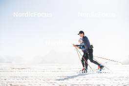 19.06.2024, Tignes, France (FRA): Renaud Jay (FRA), Théo Schely (FRA), (l-r) - Cross-Country summer training, Tignes (FRA). www.nordicfocus.com. © Authamayou/NordicFocus. Every downloaded picture is fee-liable.