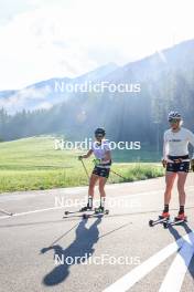 14.08.2024, Ulrichen, Switzerland (SUI): Katharina Hennig (GER), Victoria Carl (GER), (l-r) - Cross-Country summer training, Ulrichen (SUI). www.nordicfocus.com. © Manzoni/NordicFocus. Every downloaded picture is fee-liable.