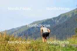 15.08.2024, Ulrichen, Switzerland (SUI): Lucas Boegl (GER) - Cross-Country summer training, Ulrichen (SUI). www.nordicfocus.com. © Manzoni/NordicFocus. Every downloaded picture is fee-liable.