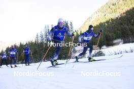 06.11.2024, Davos, Switzerland (SUI): Nolan Gertsch (SUI), Isai Naeff (SUI), (l-r) - Cross-Country training, snowfarming track, Davos (SUI). www.nordicfocus.com. © Manzoni/NordicFocus. Every downloaded picture is fee-liable.