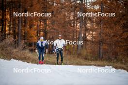 05.11.2024, Bessans, France (FRA): Renaud Jay (FRA), Richard Jouve (FRA), (l-r) - Cross-Country summer training, Bessans (FRA). www.nordicfocus.com. © Authamayou/NordicFocus. Every downloaded picture is fee-liable.