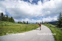 09.07.2024, Lavaze, Italy (ITA): Nadine Faehndrich (SUI) - Cross-Country summer training, Lavaze (ITA). www.nordicfocus.com. © Vanzetta/NordicFocus. Every downloaded picture is fee-liable.