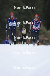 06.11.2024, Davos, Switzerland (SUI): Nadine Faehndrich (SUI), Lydia Hiernickel (SUI), (l-r) - Cross-Country training, snowfarming track, Davos (SUI). www.nordicfocus.com. © Manzoni/NordicFocus. Every downloaded picture is fee-liable.