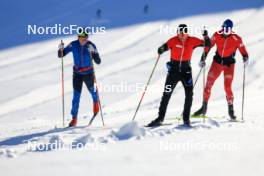 14.10.2024, Ramsau am Dachstein, Austria (AUT): Mika Vermeulen (AUT), Lukas Mrkonjic (AUT), (l-r) - Cross-Country summer training, Dachsteinglacier, Ramsau am Dachstein (AUT). www.nordicfocus.com. © Manzoni/NordicFocus. Every downloaded picture is fee-liable.