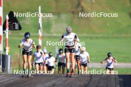 14.08.2024, Ulrichen, Switzerland (SUI): Katharina Hennig (GER), Victoria Carl (GER), (l-r) - Cross-Country summer training, Ulrichen (SUI). www.nordicfocus.com. © Manzoni/NordicFocus. Every downloaded picture is fee-liable.