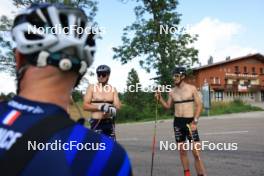 24.07.2024, Premanon, France (FRA): Jules Chappaz (FRA), Hugo Lapalus (FRA), (l-r) - Cross-Country summer training, Premanon (FRA). www.nordicfocus.com. © Manzoni/NordicFocus. Every downloaded picture is fee-liable.