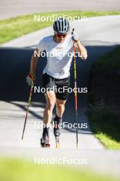 08.08.2024, Lavaze, Italy (ITA): Lucas Boegl (GER) - Cross-Country summer training, Lavaze (ITA). www.nordicfocus.com. © Vanzetta/NordicFocus. Every downloaded picture is fee-liable.