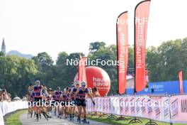 31.08.2024, Annecy, France (FRA): Lucas Chanavat (FRA), Gaspard Rousset (FRA), (l-r) - Martin Fourcade Nordic Festival Cross-Country, Annecy (FRA). www.nordicfocus.com. © Manzoni/NordicFocus. Every downloaded picture is fee-liable.