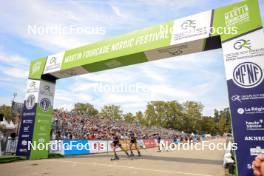 31.08.2024, Annecy, France (FRA): Delphine Claudel (FRA), Victoria Carl (GER), Marte Skaanes (NOR), (l-r) - Martin Fourcade Nordic Festival Cross-Country, Annecy (FRA). www.nordicfocus.com. © Manzoni/NordicFocus. Every downloaded picture is fee-liable.