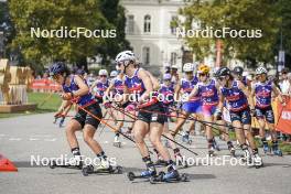 31.08.2024, Annecy, France (FRA): Julie Pierrel (FRA), Maja Dahlqvist (SUE), (l-r)  - Martin Fourcade Nordic Festival Cross-Country, Annecy (FRA). www.nordicfocus.com. © Thibaut/NordicFocus. Every downloaded picture is fee-liable.