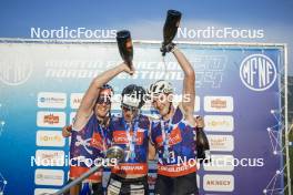 31.08.2024, Annecy, France (FRA): Sindre Bjornestad Skar (NOR), Michal Novak (CZE), Mathis Desloges (FRA), (l-r)  - Martin Fourcade Nordic Festival Cross-Country, Annecy (FRA). www.nordicfocus.com. © Thibaut/NordicFocus. Every downloaded picture is fee-liable.