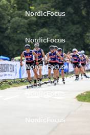 31.08.2024, Annecy, France (FRA): Julie Pierrel (FRA), Océane Michelon (FRA), (l-r) - Martin Fourcade Nordic Festival Cross-Country, Annecy (FRA). www.nordicfocus.com. © Manzoni/NordicFocus. Every downloaded picture is fee-liable.