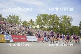 31.08.2024, Annecy, France (FRA): Start of womens mass race - Martin Fourcade Nordic Festival Cross-Country, Annecy (FRA). www.nordicfocus.com. © Thibaut/NordicFocus. Every downloaded picture is fee-liable.