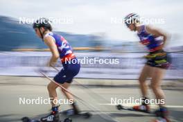 31.08.2024, Annecy, France (FRA): Maëlle Veyre (FRA), Victoria Carl (GER), (l-r)  - Martin Fourcade Nordic Festival Cross-Country, Annecy (FRA). www.nordicfocus.com. © Thibaut/NordicFocus. Every downloaded picture is fee-liable.