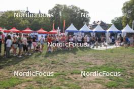 30.08.2024, Annecy, France (FRA): Event Feature: Queue for signatures of athletes - Martin Fourcade Nordic Festival Cross-Country, Annecy (FRA). www.nordicfocus.com. © Manzoni/NordicFocus. Every downloaded picture is fee-liable.