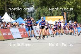 31.08.2024, Annecy, France (FRA): Maëlle Veyre (FRA), Victoria Carl (GER), (l-r) - Martin Fourcade Nordic Festival Cross-Country, Annecy (FRA). www.nordicfocus.com. © Manzoni/NordicFocus. Every downloaded picture is fee-liable.