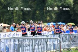 31.08.2024, Annecy, France (FRA): Delphine Claudel (FRA), Victoria Carl (GER), Juliette Ducordeau (FRA), Océane Michelon (FRA), (l-r) - Martin Fourcade Nordic Festival Cross-Country, Annecy (FRA). www.nordicfocus.com. © Manzoni/NordicFocus. Every downloaded picture is fee-liable.