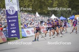 31.08.2024, Annecy, France (FRA): Delphine Claudel (FRA), Océane Michelon (FRA), (l-r)  - Martin Fourcade Nordic Festival Cross-Country, Annecy (FRA). www.nordicfocus.com. © Thibaut/NordicFocus. Every downloaded picture is fee-liable.