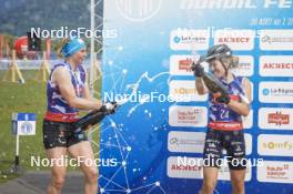 31.08.2024, Annecy, France (FRA): Victoria Carl (GER), Oceane Michelon (FRA), (l-r)  - Martin Fourcade Nordic Festival Cross-Country, Annecy (FRA). www.nordicfocus.com. © Thibaut/NordicFocus. Every downloaded picture is fee-liable.