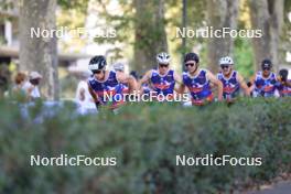 31.08.2024, Annecy, France (FRA): Michal Novak (CZE), James Clugnet (GBR), Jules Lapierre (FRA), (l-r) - Martin Fourcade Nordic Festival Cross-Country, Annecy (FRA). www.nordicfocus.com. © Manzoni/NordicFocus. Every downloaded picture is fee-liable.