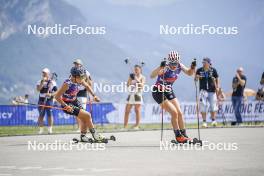 31.08.2024, Annecy, France (FRA): Julie Pierrel (FRA), Victoria Carl (GER), (l-r)  - Martin Fourcade Nordic Festival Cross-Country, Annecy (FRA). www.nordicfocus.com. © Thibaut/NordicFocus. Every downloaded picture is fee-liable.