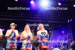 30.08.2024, Annecy, France (FRA): Delphine Claudel (FRA), Katerina Janatova (CZE), Victoria Carl (GER), (l-r) - Martin Fourcade Nordic Festival Cross-Country, Annecy (FRA). www.nordicfocus.com. © Manzoni/NordicFocus. Every downloaded picture is fee-liable.