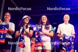 30.08.2024, Annecy, France (FRA): Ane Appelkvist Stenseth (NOR), Lena Quintin (FRA), Coletta Rydzek (GER), Maja Dahlqvist (SWE), (l-r) - Martin Fourcade Nordic Festival Cross-Country, Annecy (FRA). www.nordicfocus.com. © Manzoni/NordicFocus. Every downloaded picture is fee-liable.