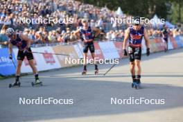 31.08.2024, Annecy, France (FRA): Sindre Bjornestad Skar (NOR), Mathis Desloges (FRA), Michal Novak (CZE), (l-r) - Martin Fourcade Nordic Festival Cross-Country, Annecy (FRA). www.nordicfocus.com. © Manzoni/NordicFocus. Every downloaded picture is fee-liable.