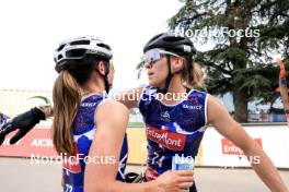 31.08.2024, Annecy, France (FRA): Jeanne Richard (FRA), Océane Michelon (FRA), (l-r) - Martin Fourcade Nordic Festival Cross-Country, Annecy (FRA). www.nordicfocus.com. © Manzoni/NordicFocus. Every downloaded picture is fee-liable.