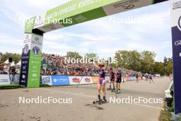 31.08.2024, Annecy, France (FRA): Marte Skaanes (NOR), Maëlle Veyre (FRA), Lena Quintin (FRA), (l-r) - Martin Fourcade Nordic Festival Cross-Country, Annecy (FRA). www.nordicfocus.com. © Manzoni/NordicFocus. Every downloaded picture is fee-liable.