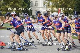 31.08.2024, Annecy, France (FRA): Léna Quintin (FRA), Cloé Pagnier (FRA), Katerina Janatova (CZE), Heidi Convard (FRA), (l-r)  - Martin Fourcade Nordic Festival Cross-Country, Annecy (FRA). www.nordicfocus.com. © Thibaut/NordicFocus. Every downloaded picture is fee-liable.