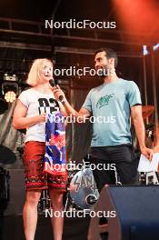 30.08.2024, Annecy, France (FRA): Victoria Carl (GER), Martin Fourcade (FRA), (l-r) - Martin Fourcade Nordic Festival Cross-Country, Annecy (FRA). www.nordicfocus.com. © Manzoni/NordicFocus. Every downloaded picture is fee-liable.