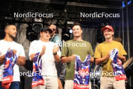 30.08.2024, Annecy, France (FRA): Richard Jouve (FRA), Jules Chappaz (FRA), Lucas Chanavat (FRA), Hugo Lapalus (FRA), (l-r) - Martin Fourcade Nordic Festival Cross-Country, Annecy (FRA). www.nordicfocus.com. © Manzoni/NordicFocus. Every downloaded picture is fee-liable.