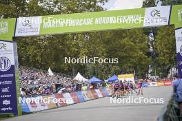 31.08.2024, Annecy, France (FRA): Delphine Claudel (FRA), Océane Michelon (FRA), (l-r)  - Martin Fourcade Nordic Festival Cross-Country, Annecy (FRA). www.nordicfocus.com. © Thibaut/NordicFocus. Every downloaded picture is fee-liable.