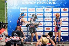 31.08.2024, Annecy, France (FRA): Victoria Carl (GER), Océane Michelon (FRA), Marte Skaanes (NOR), (l-r) - Martin Fourcade Nordic Festival Cross-Country, Annecy (FRA). www.nordicfocus.com. © Manzoni/NordicFocus. Every downloaded picture is fee-liable.