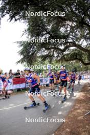 31.08.2024, Annecy, France (FRA): Jeanne Richard (FRA), Gilonne Guigonnat (FRA), (l-r) - Martin Fourcade Nordic Festival Cross-Country, Annecy (FRA). www.nordicfocus.com. © Manzoni/NordicFocus. Every downloaded picture is fee-liable.