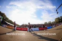 31.08.2024, Annecy, France (FRA): Sindre Bjornestad Skar (NOR), Michal Novak (CZE), Mathis Desloges (FRA), (l-r) - Martin Fourcade Nordic Festival Cross-Country, Annecy (FRA). www.nordicfocus.com. © Manzoni/NordicFocus. Every downloaded picture is fee-liable.