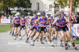 31.08.2024, Annecy, France (FRA): Julie Pierrel (FRA), Victoria Carl (GER), (l-r)  - Martin Fourcade Nordic Festival Cross-Country, Annecy (FRA). www.nordicfocus.com. © Thibaut/NordicFocus. Every downloaded picture is fee-liable.