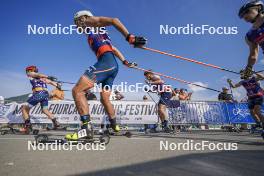 31.08.2024, Annecy, France (FRA): Victor Lovera (FRA), Qiang Wang (CHI), Julien Arnaud (FRA), (l-r)  - Martin Fourcade Nordic Festival Cross-Country, Annecy (FRA). www.nordicfocus.com. © Thibaut/NordicFocus. Every downloaded picture is fee-liable.